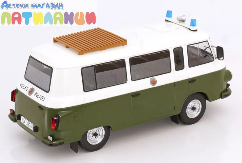 MCG 18009 Barkas B1000 Kleinbus Volkspolizei DDR Polizei 1965 Grün/Weiß 1:18 Neu