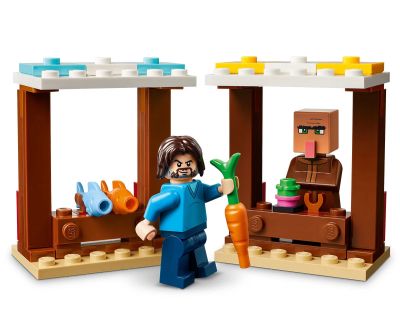 Конструктор LEGO Minecraft 21273 Нападението на огнения призрак балон в селото