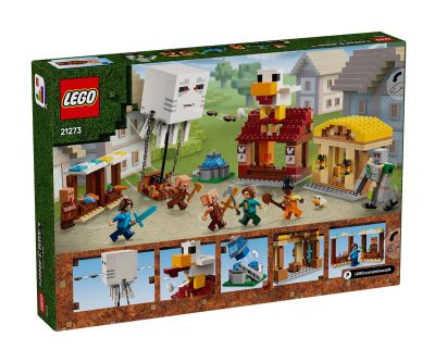 Конструктор LEGO Minecraft 21273 Нападението на огнения призрак балон в селото
