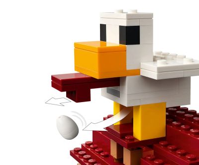 Конструктор LEGO Minecraft 21273 Нападението на огнения призрак балон в селото