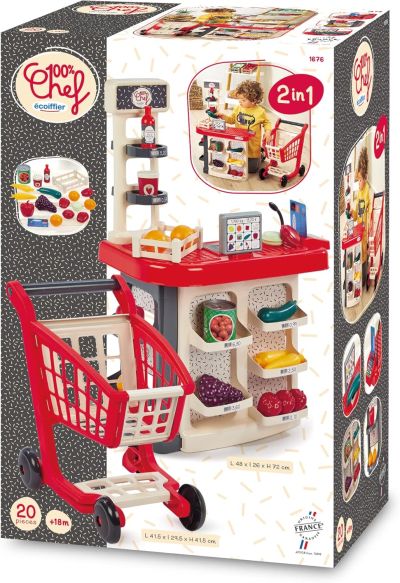 Магазин за плодове и зеленчуци с пазарска количка ECOIFFIER 1676