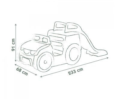 Градинска кола пързалка за приключения Adventure Car Smoby Life 7600840207