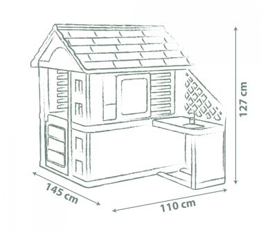 Градинска къща с кухня Smoby Life Kitchen 7600810738