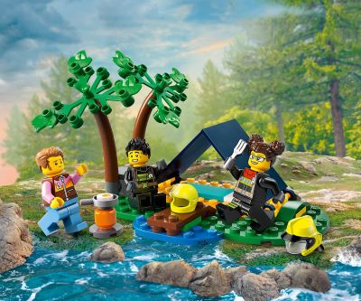 Конструктор LEGO City Fire 60412 Пожарникарски камион 4x4 със спасителна лодка