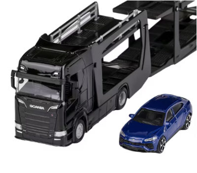 Метален камион автовоз Scania S730 с Lamborghini Urus Bburago 1/43 