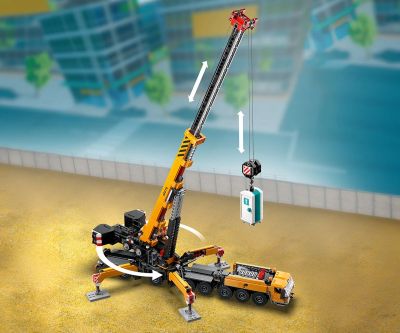 Конструктор LEGO City 60409 Жълт подвижен строителен кран
