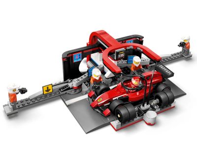 Конструктор Питстоп и механици от F1 с кола Ferrari LEGO City 60443 