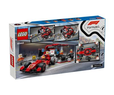 Конструктор Питстоп и механици от F1 с кола Ferrari LEGO City 60443 