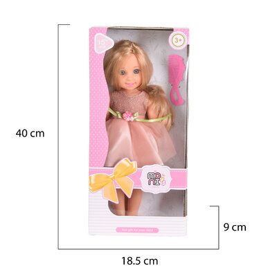 Кукла с рокля Fairy Doll пудра 1502-1