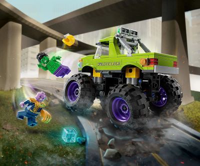 Конструктор LEGO Marvel 76312 Камионът на Хълк срещу Танос