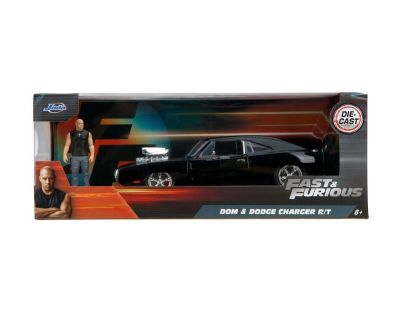 Метален автомобил Dodge Charger с фигурка Dom Fast & Furious 1:24 Jada 253205006 