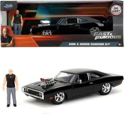 Метален автомобил Dodge Charger с фигурка Dom Fast & Furious 1:24 Jada 253205006 