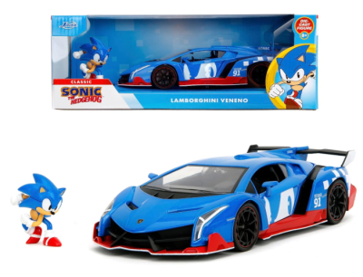 Метален автомобил Lamborghini Veneno с фигурка Sonic The Hedgehog 1:24 Jada 253255082