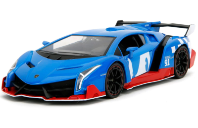 Метален автомобил Lamborghini Veneno с фигурка Sonic The Hedgehog 1:24 Jada 253255082