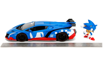 Метален автомобил Lamborghini Veneno с фигурка Sonic The Hedgehog 1:24 Jada 253255082
