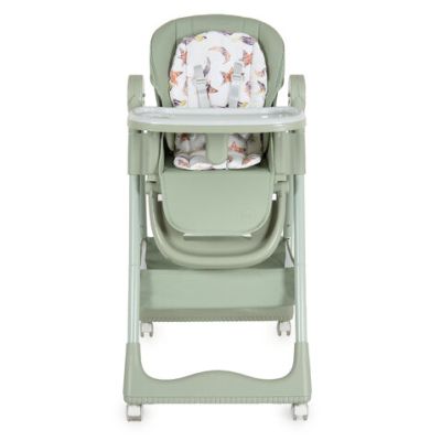 Детски стол за хранене с подарък Surprise зелен