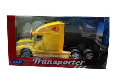 Метален камион Freightliner Columbia Welly 1/32 жълт