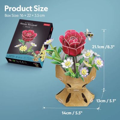 Пъзел 3D Flower Bouquet Роза CubicFun W3301h 