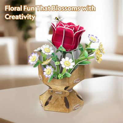 Пъзел 3D Flower Bouquet Роза CubicFun W3301h 