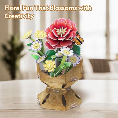 Пъзел 3D Flower Bouquet Камелия CubicFun W3302h 