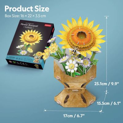 Пъзел 3D Flower Bouquet Слънчоглед CubicFun W3303h