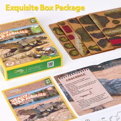 Пъзел 3D Wild Animals Крокодил CubicFun DS1076h