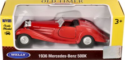 Метален ретро автомобил Mercedes-Benz 500 K 1936 Cabrio Welly 1:34  