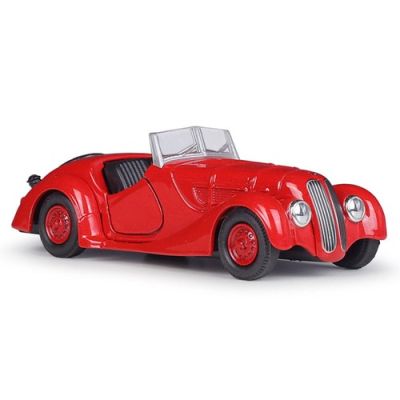 Метален ретро автомобил BMW 328 Red Welly 1:34   