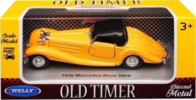 Метален ретро автомобил Mercedes-Benz 500 K 1936 Welly 1:34   