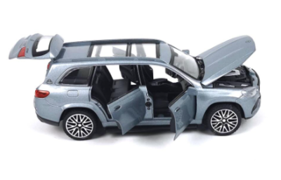 Метална кола Mercedes-Benz maybach GLS 600 със звук 1:28 сив