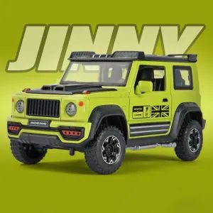 Метален автомобил SUZUKI Jimny Off-Road SUV със звук и светлини 1/24 жълт