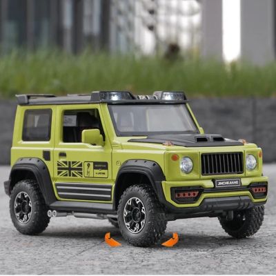 Метален автомобил SUZUKI Jimny Off-Road SUV със звук и светлини 1/24 жълт