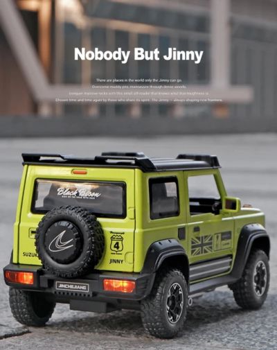 Метален автомобил SUZUKI Jimny Off-Road SUV със звук и светлини 1/24 жълт