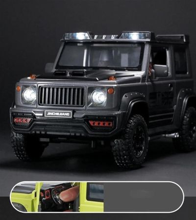 Метален автомобил SUZUKI Jimny Off-Road SUV със звук и светлини 1/24 жълт