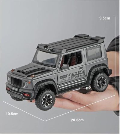 Метален автомобил SUZUKI Jimny Off-Road SUV със звук и светлини 1/24 жълт