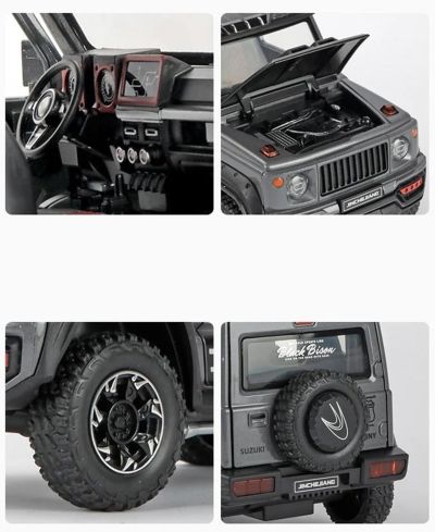 Метален автомобил SUZUKI Jimny Off-Road SUV със звук и светлини 1/24 жълт