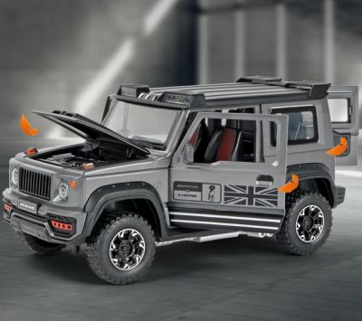 Метален автомобил SUZUKI Jimny Off-Road SUV със звук и светлини 1/24 жълт