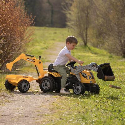 Детски трактор с педали,ремарке и товарач Smoby Builder Max 7600710304