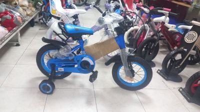 Детски велосипед със спомагателни колела 12" Byox Prince blue