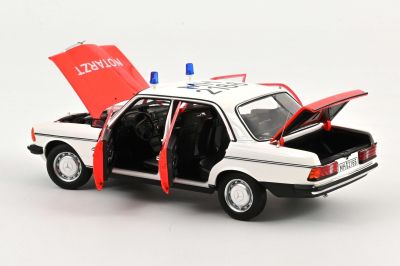 Метална кола Mercedes-Benz 200 1984 Emergency Ambulance Norev 1:18 - 183834