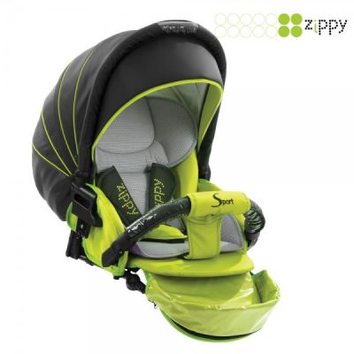 Zippy Sport Plus 3в1 бебешка количка тъмносиво/зелено