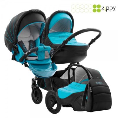 Zippy Sport Plus 3в1 бебешка количка тъмносиво/синьо