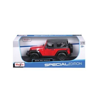 Метален джип Jeep Wrangler Maisto 1:18 - 31676 червен