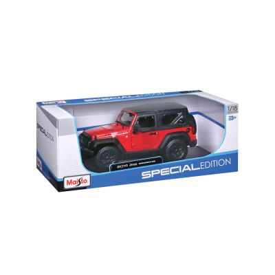 Метален джип Jeep Wrangler Maisto 1:18 - 31676 червен