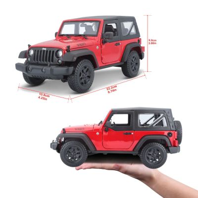 Метален джип Jeep Wrangler Maisto 1:18 - 31676 червен