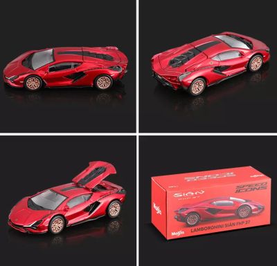 Метална кола Lamborghini Sian FKP 37 MAISTO 1:64 red