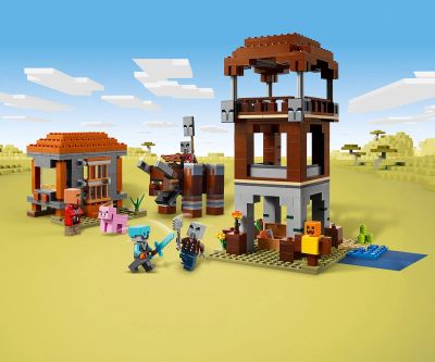 Конструктор LEGO Minecraft 21278 Кулата на грабителите и Опустошителя