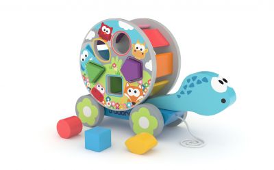 Дървена играчка за дърпане Костенурка сортер J′adore JD819071
