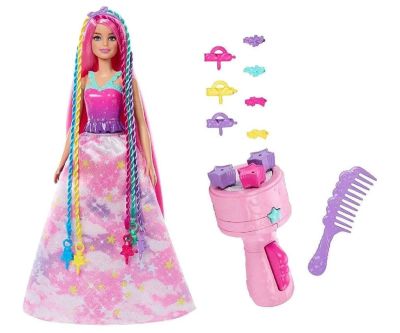 Кукла Barbie с Комплект с машинка за плитки и аксесоари за прически JCW55 