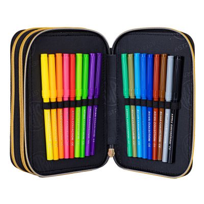 Троен ученически несесер ASTRABAG Златни мечета Astra